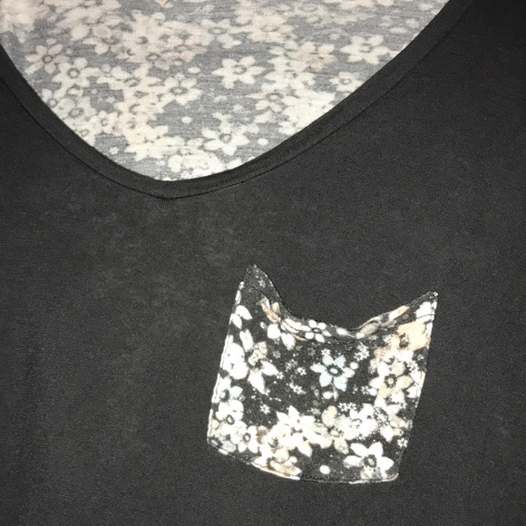 floral and black long sleeve - Picture 2 of 3